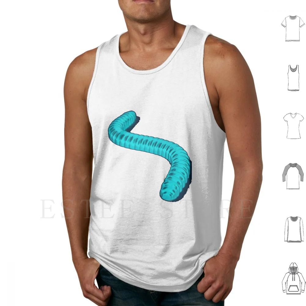 Verme Gommoso Incandescente! Canotte Gilet Cotton Gummy Worm Glow Candy World