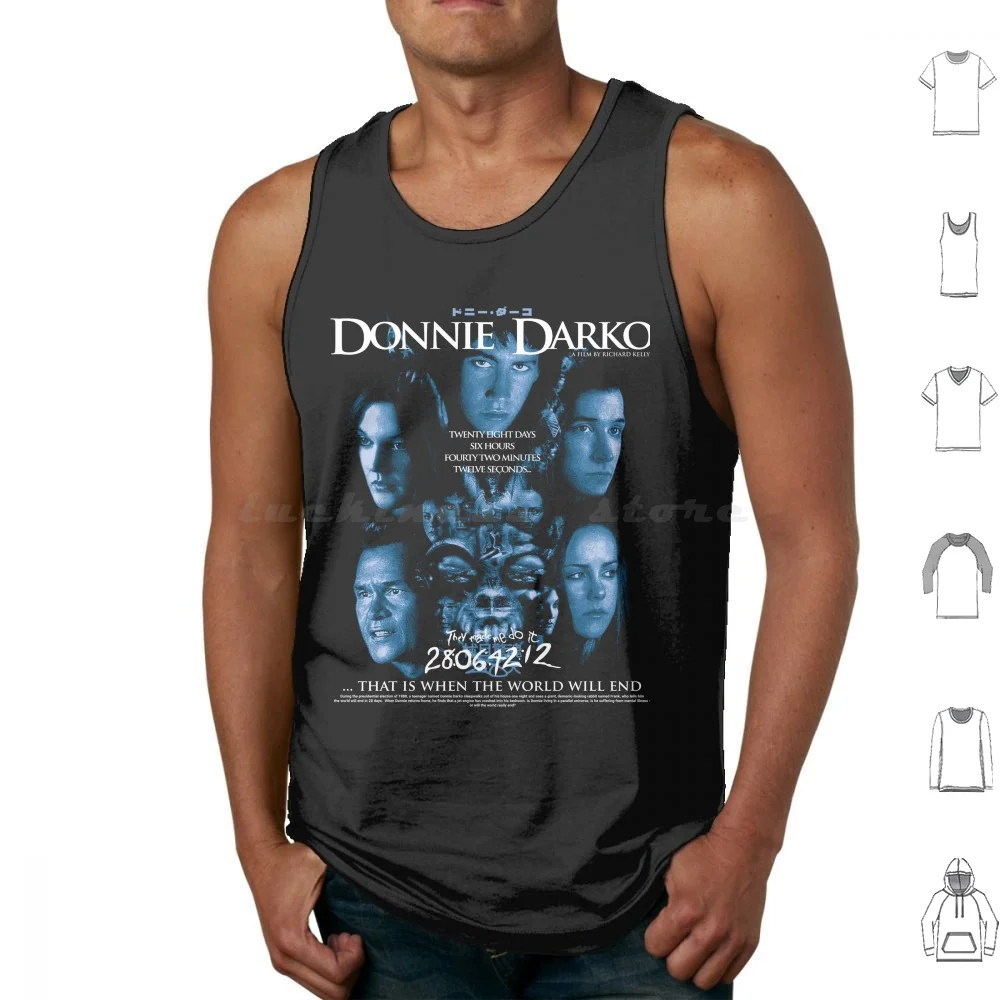 Donnie Darko-Questo È Quando Il Mondo Termina Canotte Stampa Cotone Donnie Darko Horror Film Film Sci Fi Lacrime