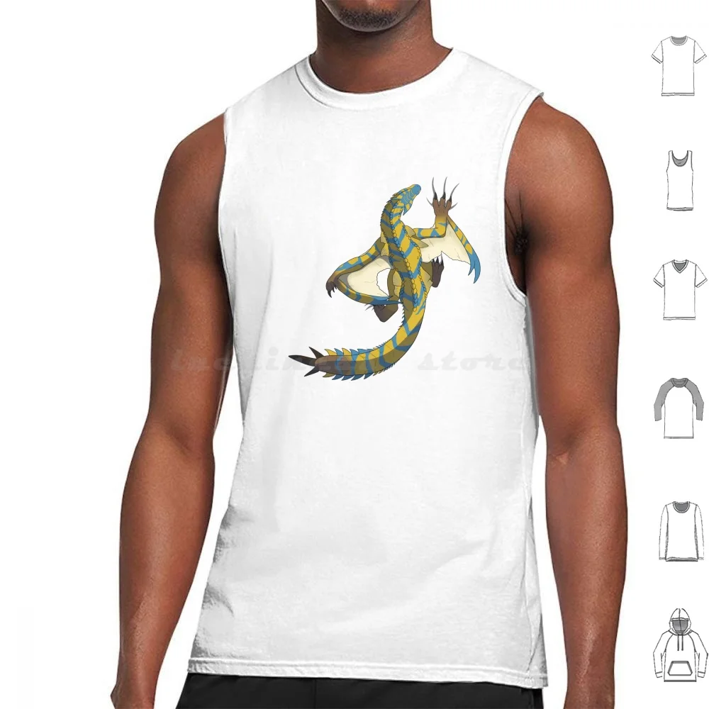 The Roaring Wyvern Canotte Stampa Cotton Mhw Monster Hunter Monster Hunter World Iceborne Monster Hunter Iceborne