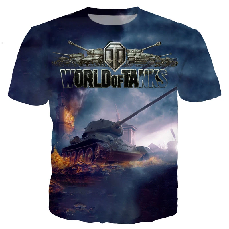 2021 Fashion Mens T Shirt Top Game World Of Tanks Print Magliette Summer Casual Streetwear T-Shirt Drop Shipping Tk-58
