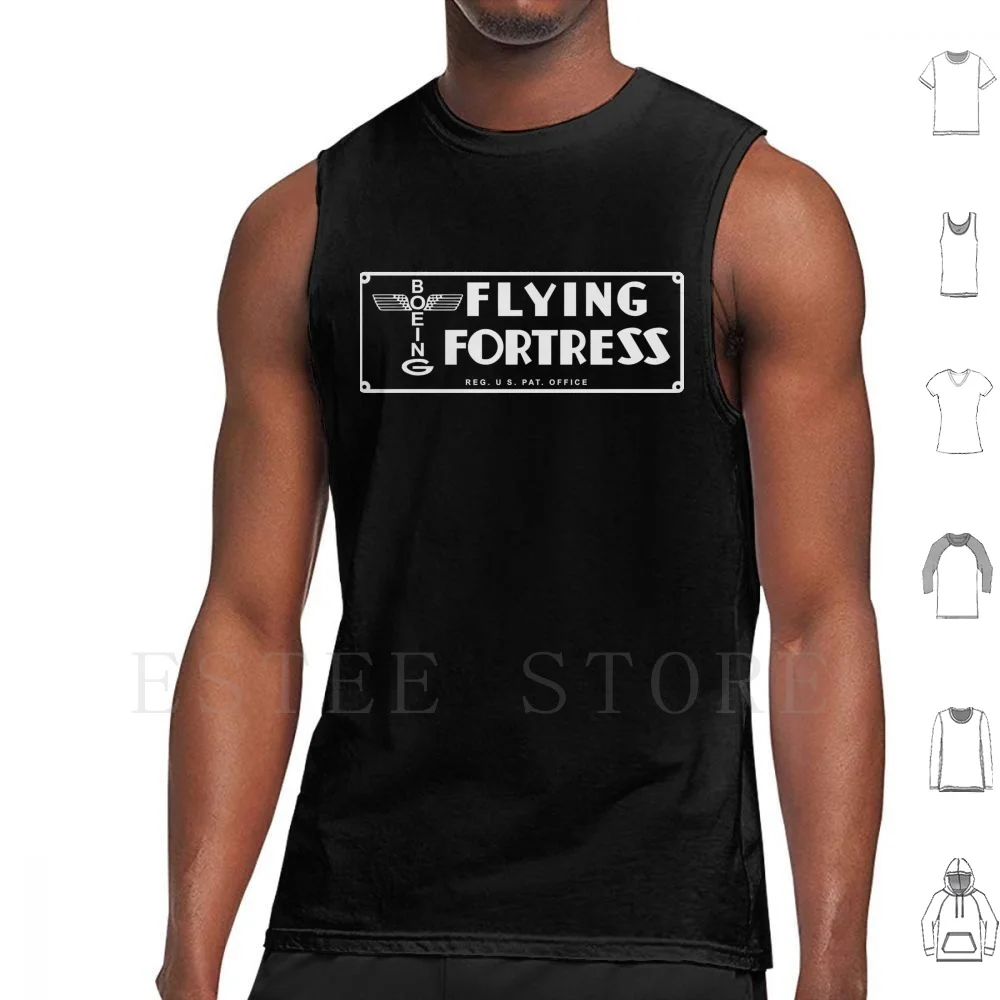 Boeing B-17 Flying Fortress Canotte Gilet Senza Maniche Boeing Logo B 17 Flying Fortress Tag Panel Produttore World War