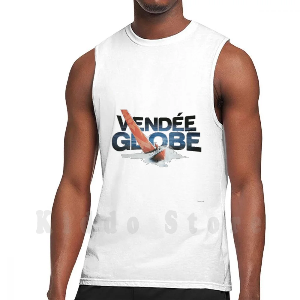 Vendee Globe Bretelle Canotte Gilet 100% Cotone Vendee World Race Boats Boat Navigator Sand Olonne France Sea