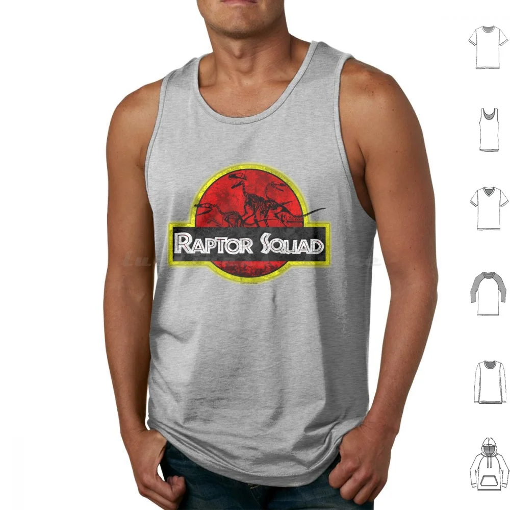 -Raptor Squad Fan Art Canotte Gilet Senza Maniche World The Lost World Iii World Falled Kingdom Dinosaur Dinosaur Dinosaur Dinosaur