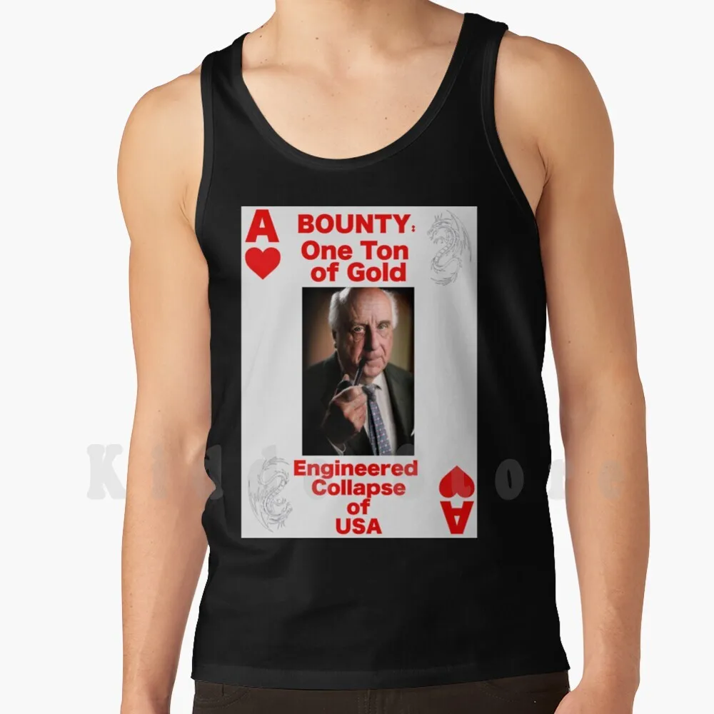 Wanted Ace Of Hearts Canotte Gilet 100% Cotone Khazarian Moist Freemason Mason Illuminati New Old World Order Nwo