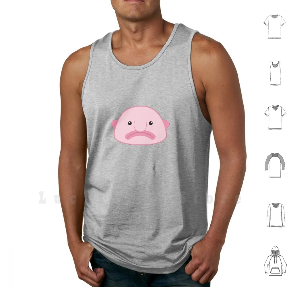 Blobfish Canotte Gilet Senza Maniche Blobfish Blob Fish Worlds Ugliest Animal Brutto Rosa Cute Kawaii Kids Cartoon Science