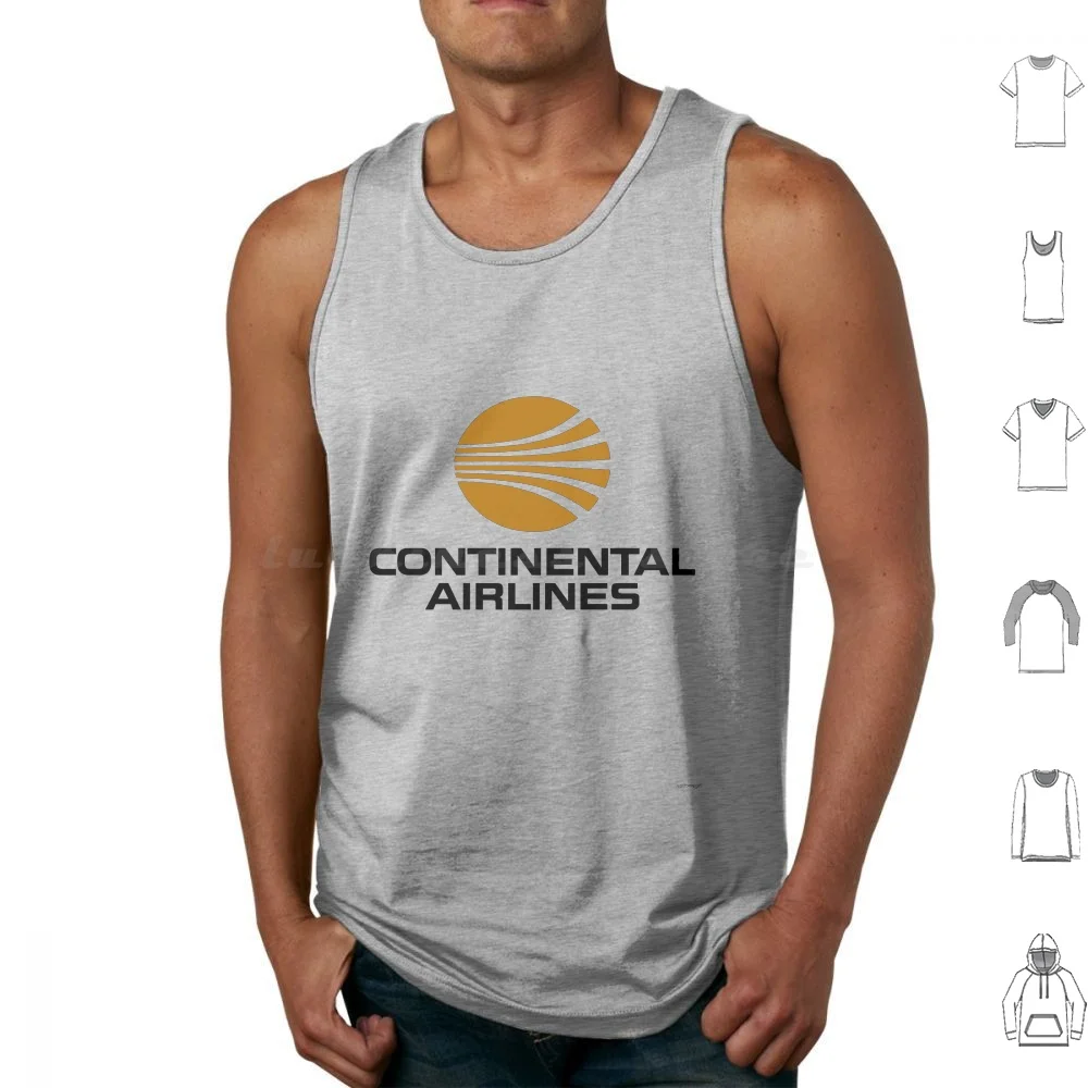 Continental-Vintage Logo Canotte Gilet Senza Maniche Continental Continental Trans World Retro Anni '80 Logo Anni '80 Logo
