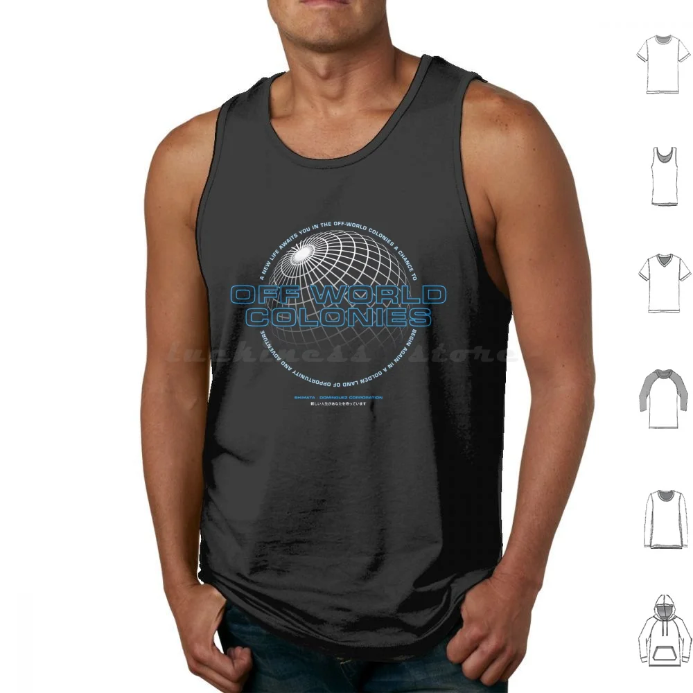 Blade Runner Ispirato-Off World Colones Canotte Gilet Senza Maniche Blade Runner Offworld Colones Iconic Cult Classic Icon