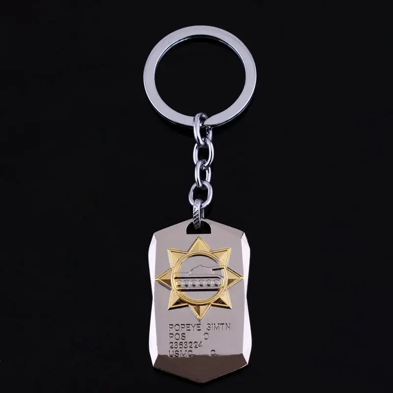 Dongsheng 3D Game World Of Tanks Portachiavi Color World Of Tanks Logo Symbol Portachiavi Chaveiro Gioielli Portachiavi Souvenir