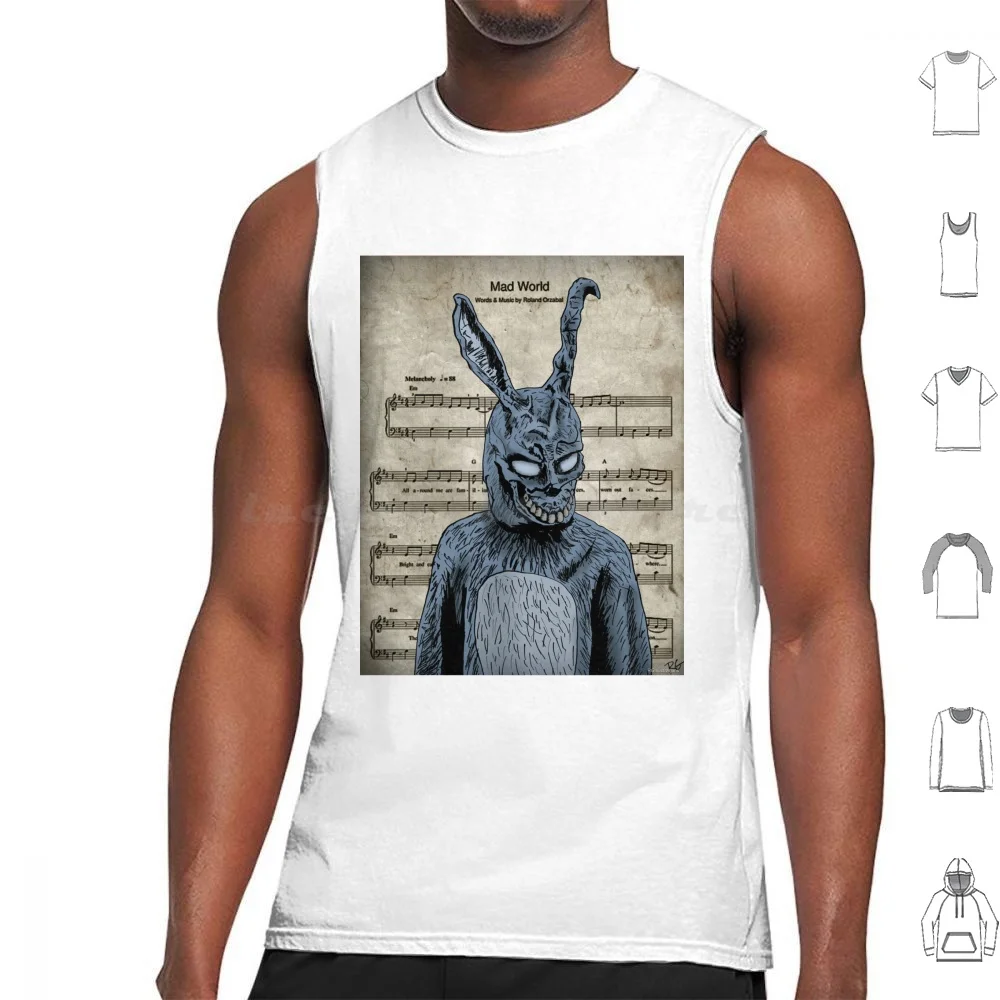 Donnie Darko Mad World Canotte Stampa Cotton Mad World Donnie Darko Horror Film Spaventoso Terrore Frank Halloween