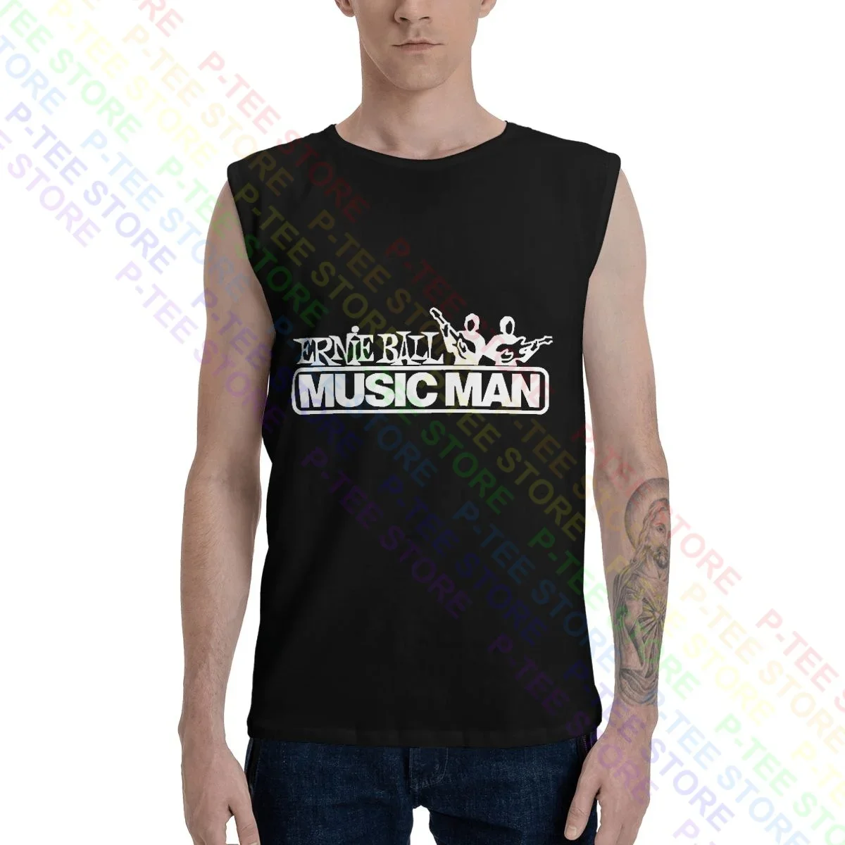 Ernie Ball Musicman Music World Logo Canotte Gilet Camicia Senza Maniche Migliore Splicing Casual Confortevole