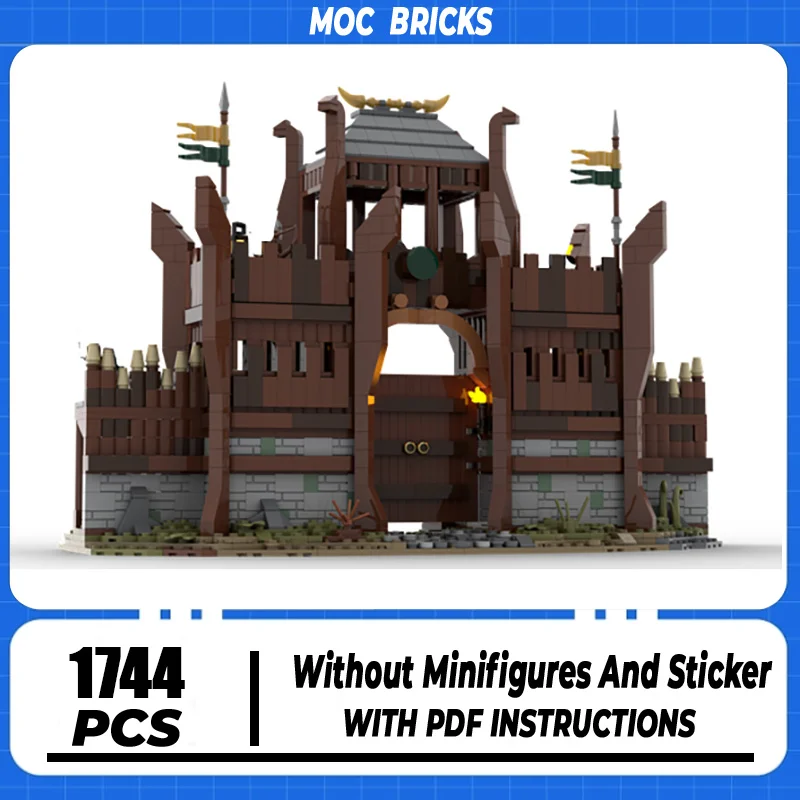 Magical Rings Movie Moc Building Blocks Gates Of Edoras Model Technology Bricks Fai Da Te Medievale Tempi Lotr Castle Toys