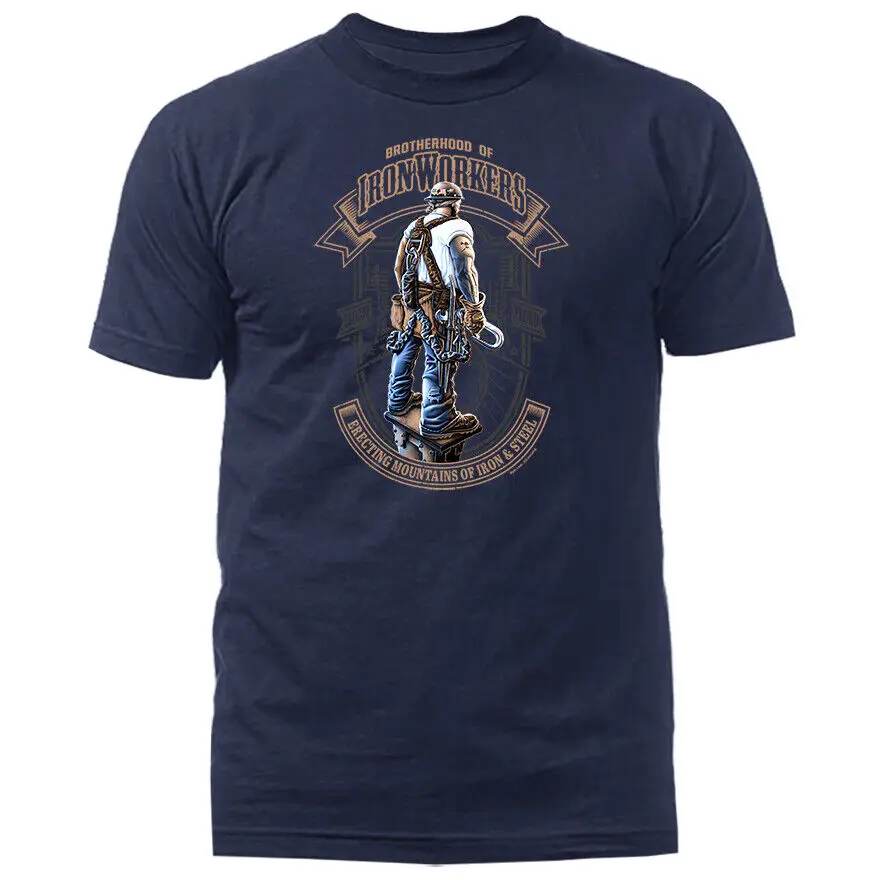 Ironworker Man Backbone Of America Patriotic American Pride T-Shirt Tee Maniche Lunghe O Corte