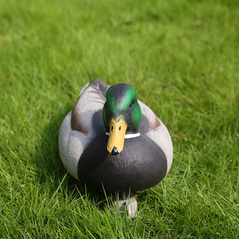 2X Fishing Hunting Decoy Plastic Duck Decoy Drake Con Chiglia Galleggiante Ponderata