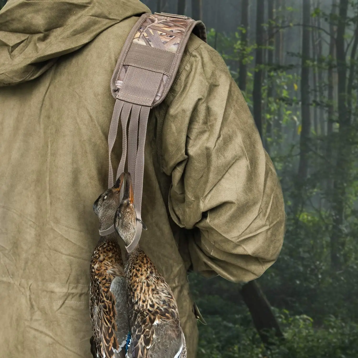 8 Anelli In Pelle Resistente Caccia Uccelli/Anatre Cinghie Portapacchi Camo Spalline Hanger Cinture Duck Carrier Caccia Decoys Straps