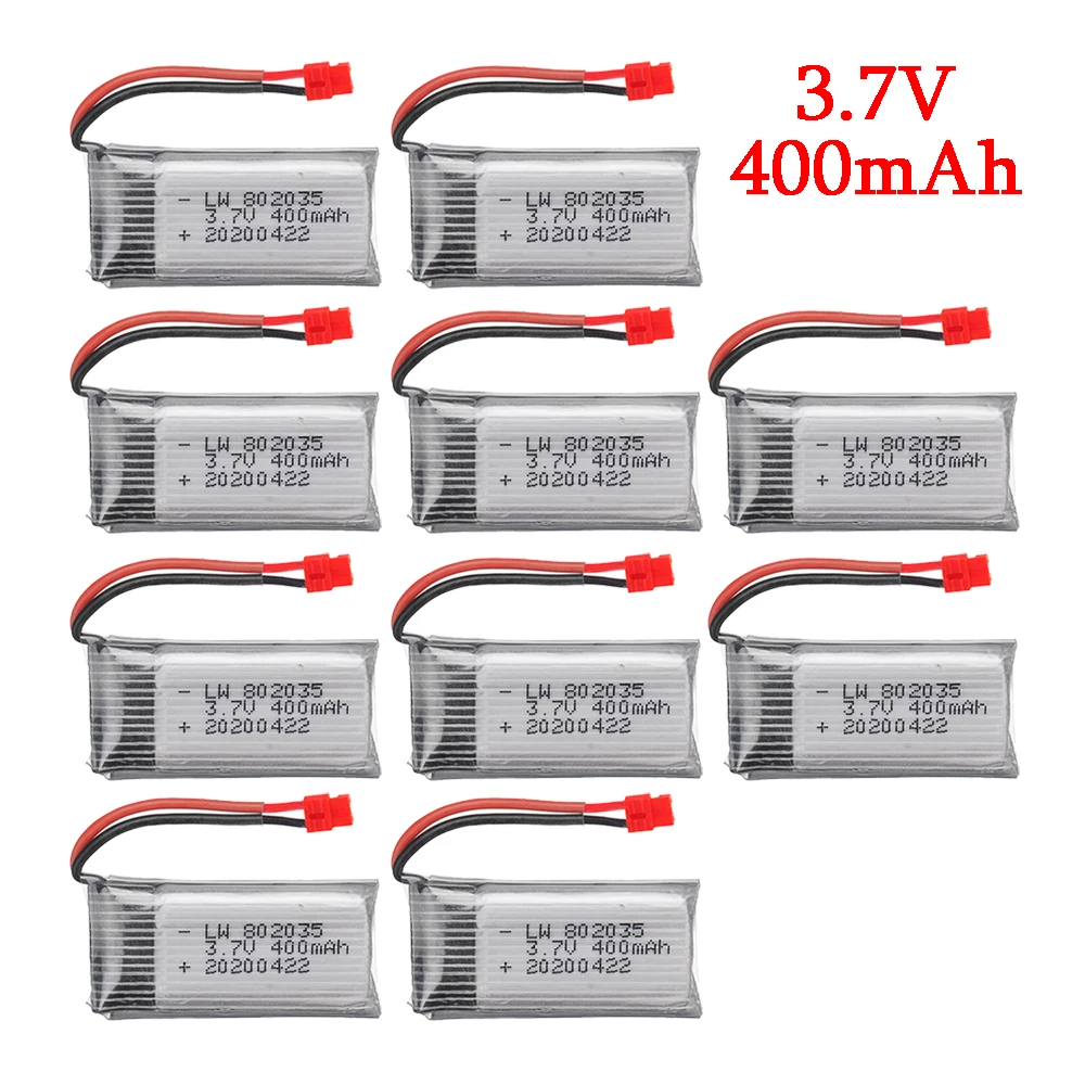 Batteria Lipo 3.7V 400Mah Per Holy Stone Hs170 Hubsan H107C H107D Syma X11 X11C X5 X5C H5C X5Sc X5A Rc Drone Elicottero Parti