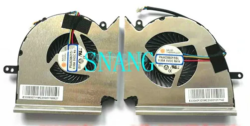 Usato Per Cpu Gpu Di Raffreddamento Ventola Di Raffreddamento Per Msi Ge75 Gp75 Ge63 Gp63 Gl63 Gv63 Ge73 Gl73 Vr Raider 9Sg Ms-17E2 Paad06015Sl N414 N