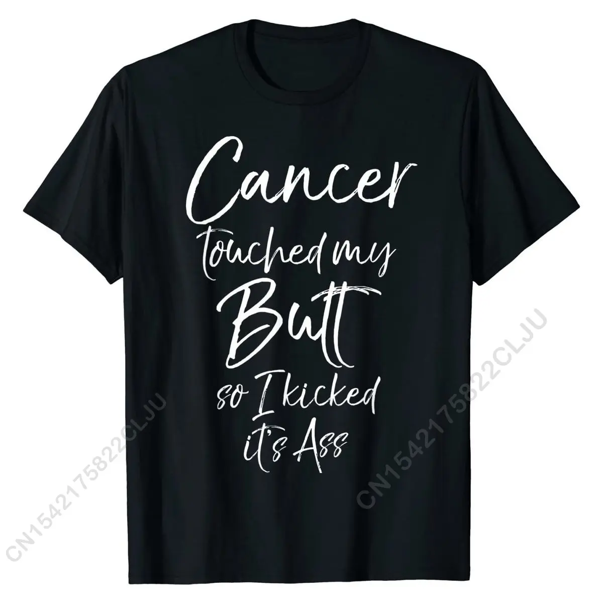 Cancro Del Rene Divertente Cancro Ha Toccato Il Mio Culo Così Ho Calciato Il Culo T-Shirt T-Shirt Ultimi Casual Cotone Uomo Top Camicie Normale