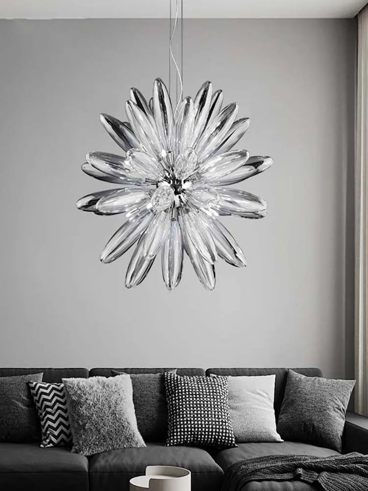 Lampadario A Led Post-Moderno Nordico Soggiorno Lampadario Personalizzato Ristorante Creativo Lampadario In Vetro Trasparente