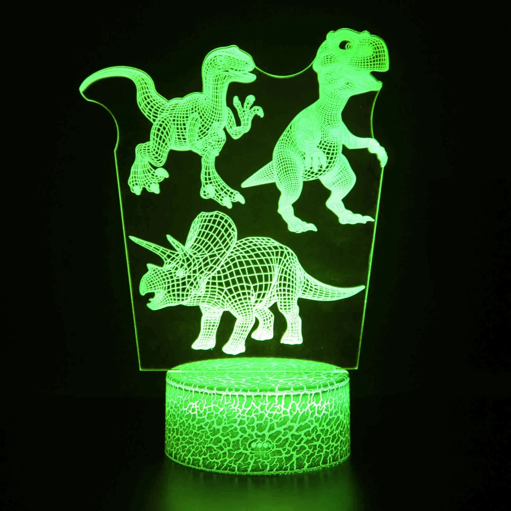 Nighdn Dinosaur Night Light Dino Night Light 3D Illusion Toy Lamp Nightlight Gift For Boys Girls T-Rex Dinosaur 3D Night Lamp.
