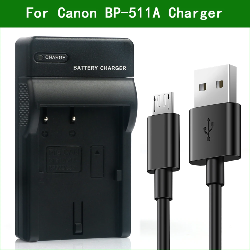 Bp-511A Digitale Batterie Per Foto/Videocamera Caricabatteria Per Canon Eos 5D 10D 20D 20Da 30D 40D 50D D30 D60 300D