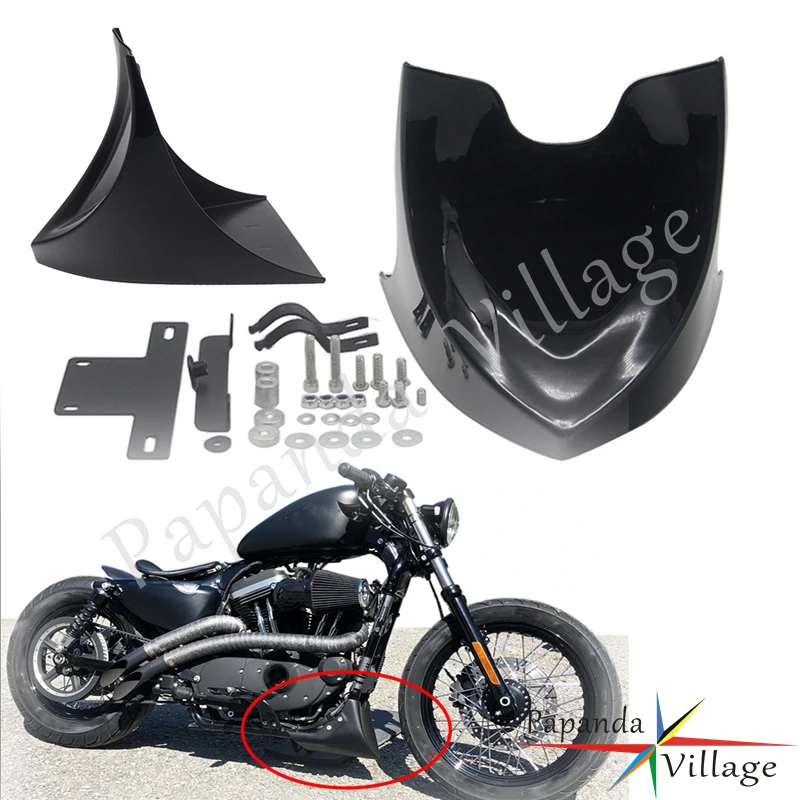 Motorcycle Front Chin Spoiler Cover Custom For Harley Xl Sportster Dyna Touring Glide V-Rod Softail Evo Fat Boy Lower Fairing
