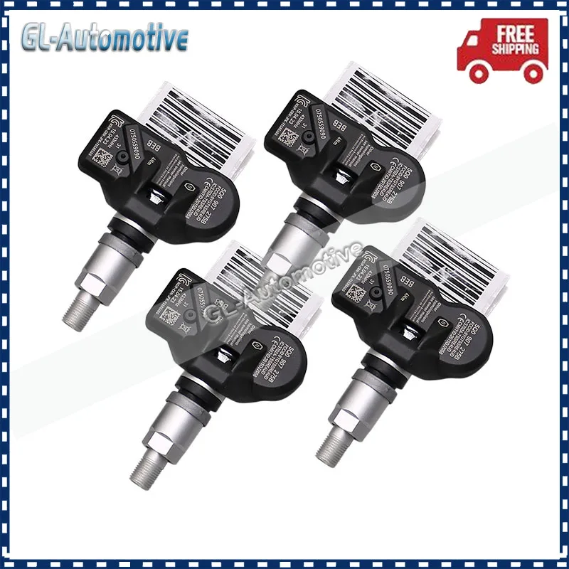 Set Of 4 Tpms 433Mhz Tire Pressure Monitor Sensor For Volkswagen Multivan Beetle Passat Polo Scirocco Sharan T-Cross Tiguan Audi