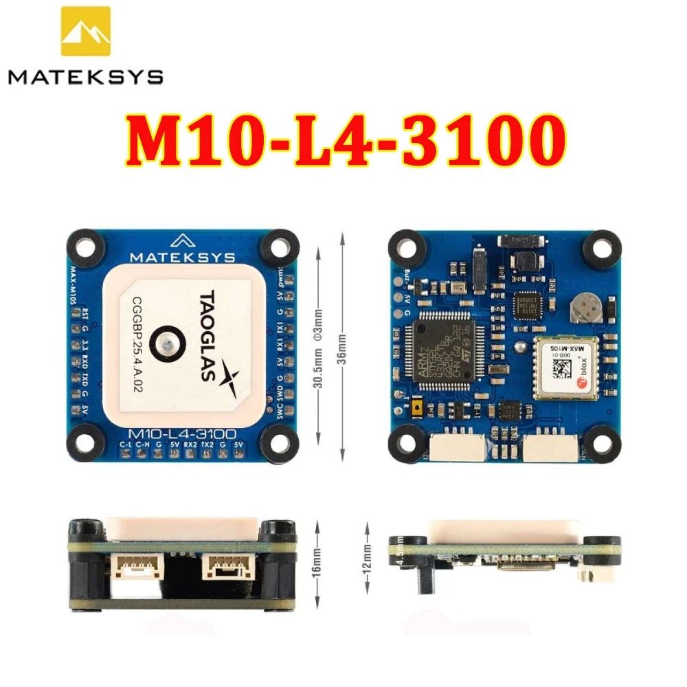 Matek M10-L4-3100 Arudpilots Ap_Perph Gps Gnss U-Blox Max-M10S Con Sensore Airspeed Spl06-001 Modulo Per Rc Fpv Racing Drone