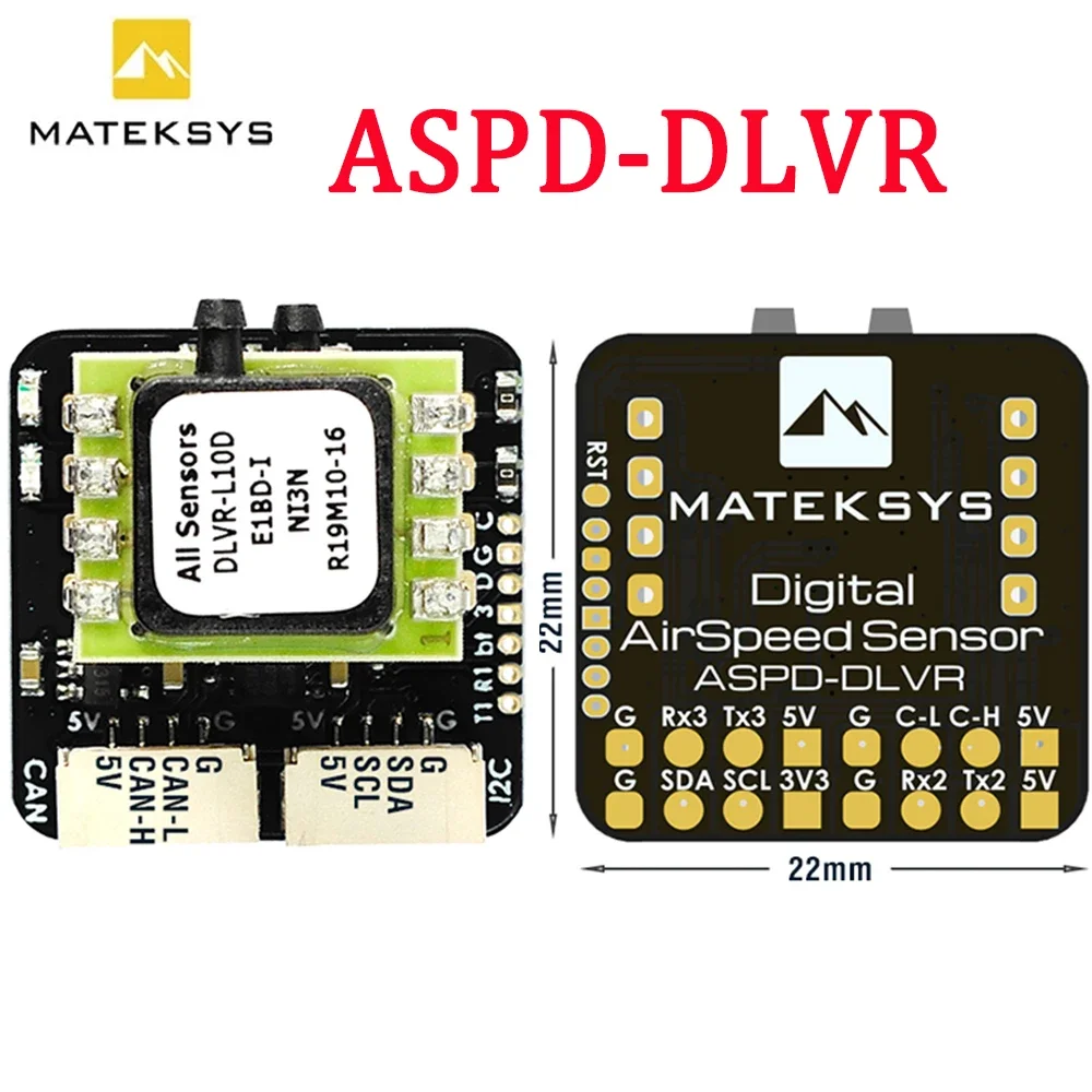 Matek System Digital Flight Speed Sensor Aspd-Dlvr Ardupilot Ap_Perph F405/F303 Can Node 4.5 ~ 5.5V Per Rc Fpv Racing Drone