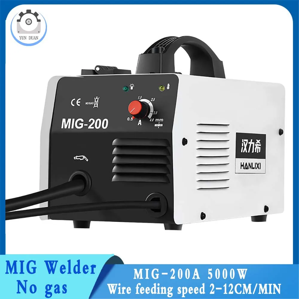 5000W 200A Piccolo Semiautomatico Per Saldatrice Saldatrice Mig Senza Gas Senza Flusso Di Gas Nucleo Filo Inverter Mig Saldatore