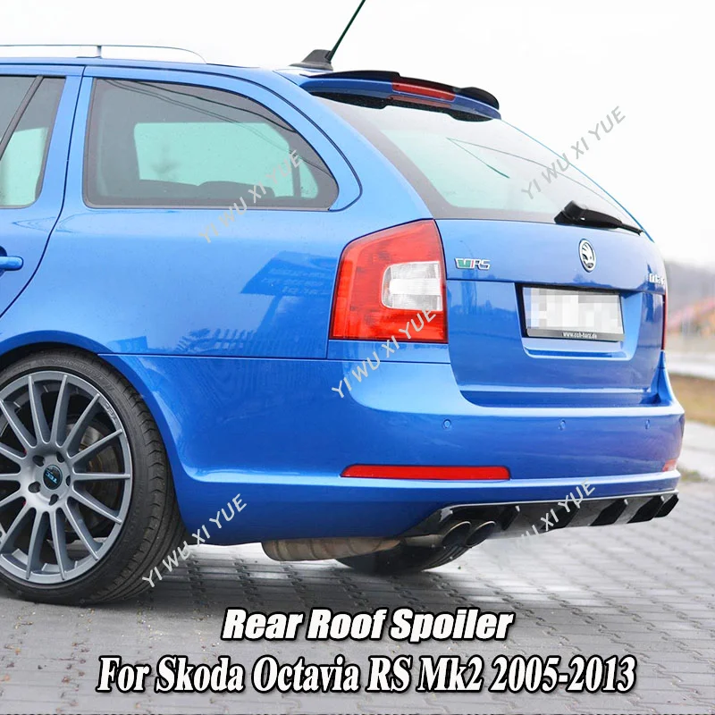 Per Skoda Octavia Rs Mk2 E Mk2 Facelift Combi 2005-2013 Hatchback Maxton Style Car Rear Roof Lip Spoiler Ala Posteriore Car Tuning