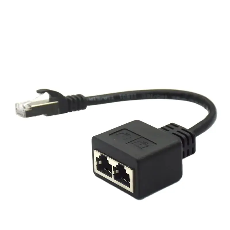 Eight Core Network Cable Splitter One Point Two Adapter Network Extender Cat6/Cat5 Rj45 Internet Simultaneo Iptv Broadband