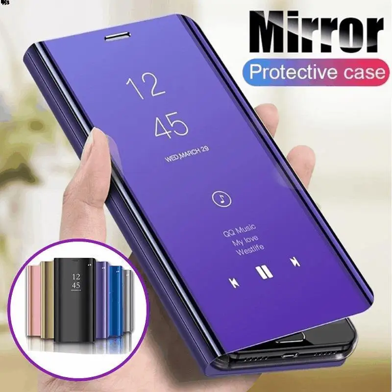 Custodia Smart Mirror Per Samsung Galaxy A12 Stand Book Flip Cover Per Samsung Galaxy A12 A 12 12A Sm-A125F Custodie Coque