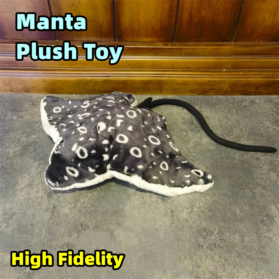 Giant Rays High Fidelity Anime Cute Plushie Mobula Manta Peluche Animali Realistici Simulazione Bambola Di Pezza Kawai Toy Gifts Kid