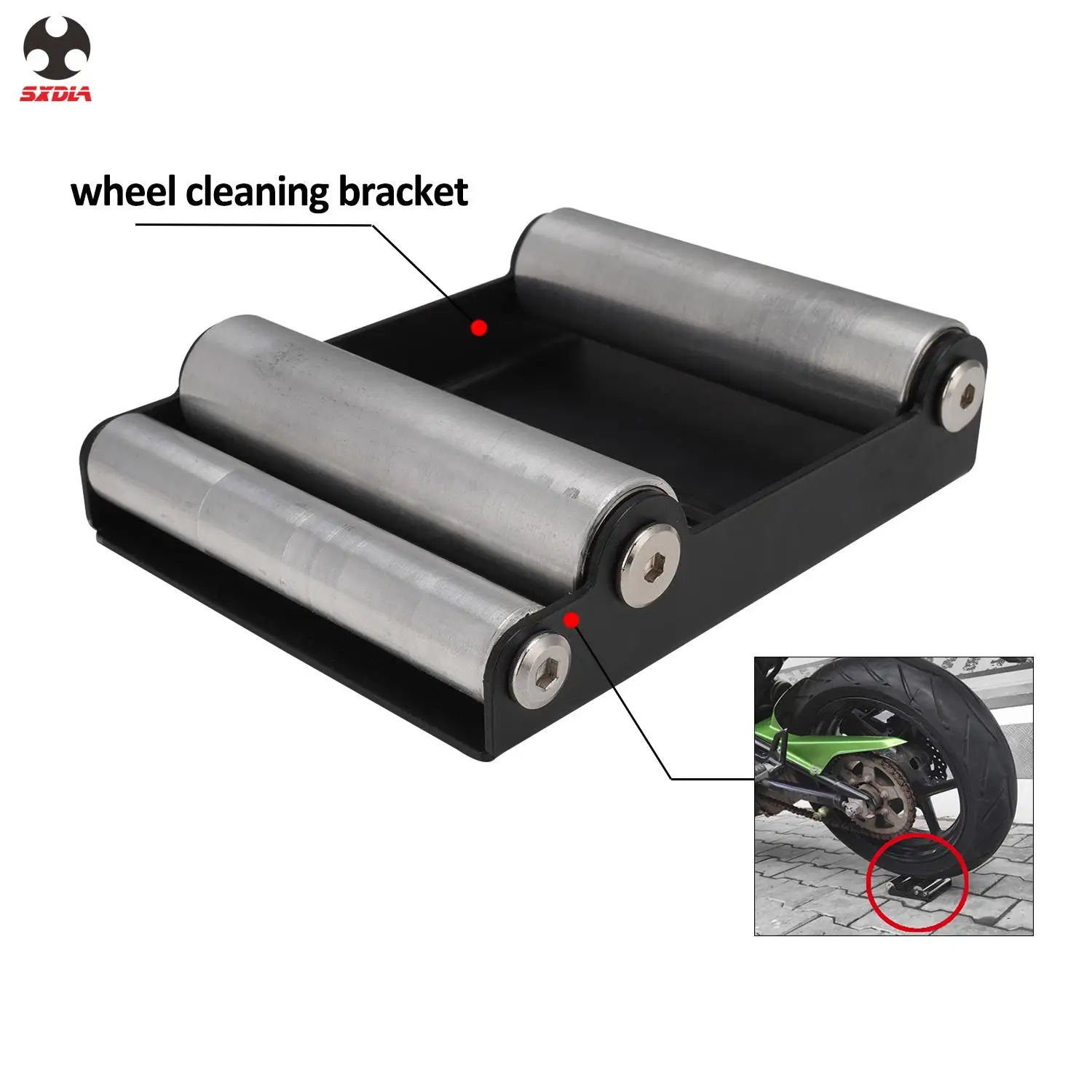 Universale Per Bici Da Strada Moto Supporto Per La Pulizia Dei Pneumatici Staffa Di Lavaggio Dei Pneumatici Portable Chain Clean Roller Ramp Lift Dure