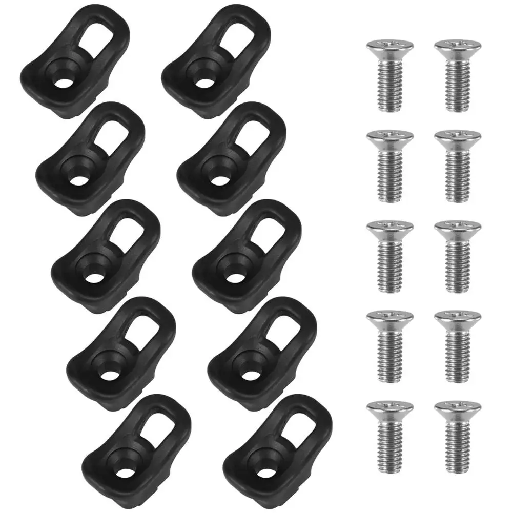 10Pcs Kayak Eyelet Tie Down Loop Deck Fitting Bungee Cord Kit Corda Guida Fibbia Con Vite In Acciaio Inossidabile Accessorio Per Barca Kayak