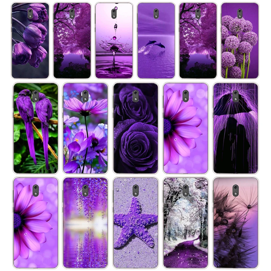 41 Custodia Protettiva Per Telefono Infinity Su Tpu In Silicone Viola Su Custodia Per Nokia 2 2.3 3 3.1 5 5.1 Custodia Morbida
