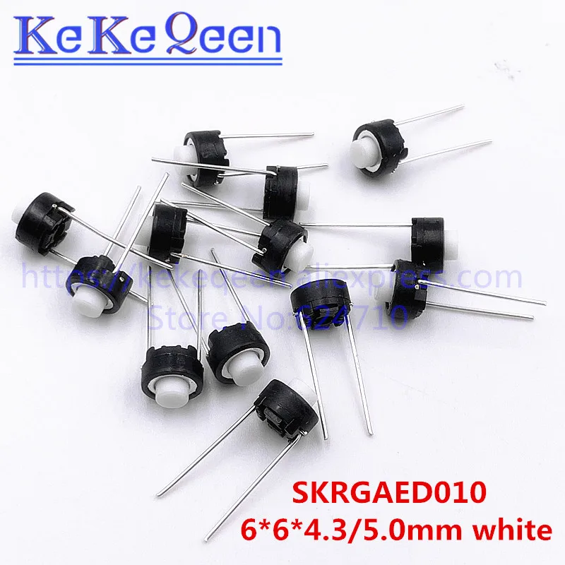 10 Pz Skrgaed010 Alps Tact Switch 6*6*4.3/6*6*5 Pulsante Interruttore A Sfioramento 6*6*4.3Mm/6*6*5Mm Dip Tattile Pulsante Tattile Microinterruttore