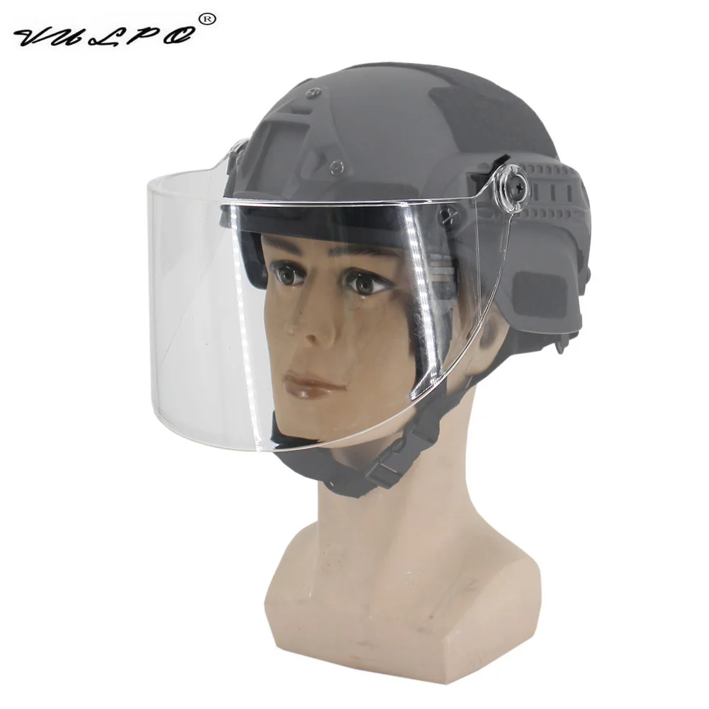 Vulpo New Style Allunga Fast Mich Helmet Flip Goggles Lente Per Parabrezza Maschera Antisommossa Airsoft Paintball Cs Wargame Occhiali Di Protezione