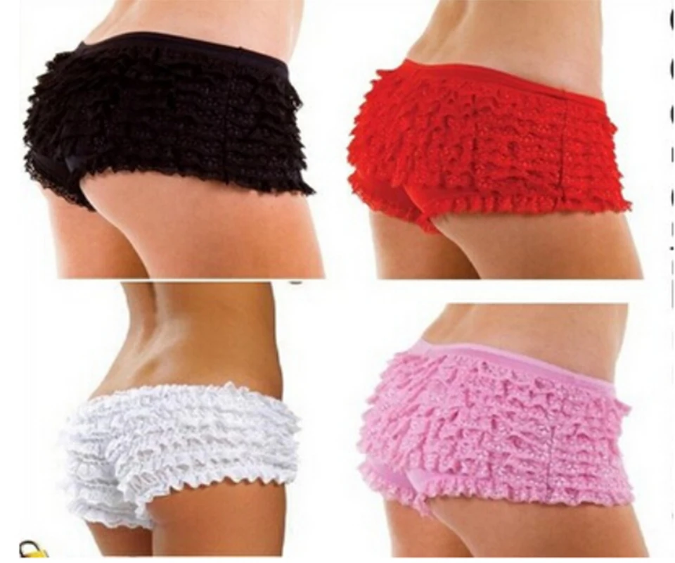 2023 Mutandine Sexy Da Donna Mutandine Da Donna In Pizzo Arruffato Mutandine Lingerie Burlesque Bo Peep Panty Biancheria Intima Con Volant