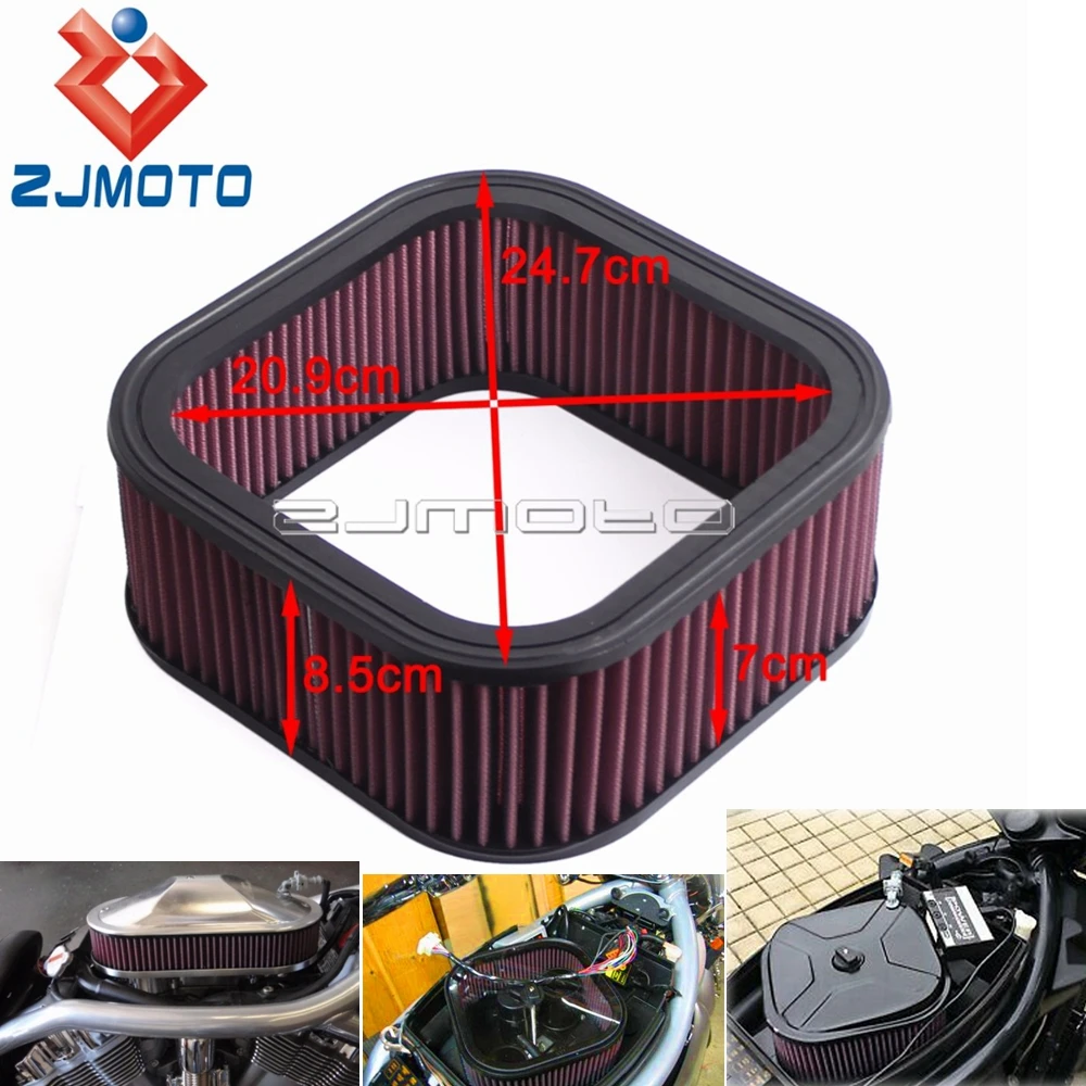 Filtro Aria Moto Universale Per Harley Moto Vrsca V-Rod Vrscaw V-Rod Vrscb V-Rod Vrscd Night Rod Vrscdx A Filtro Aria