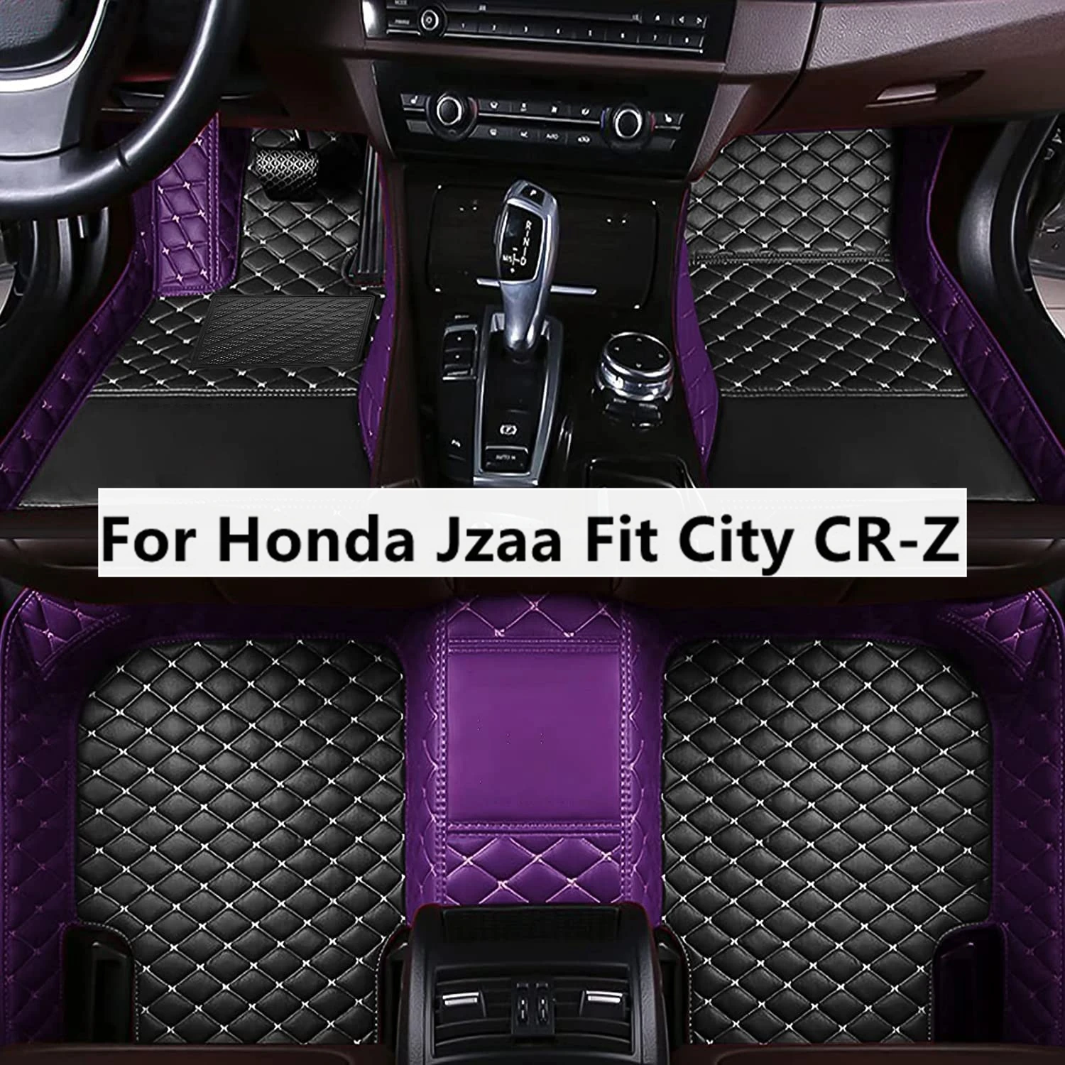 Tappetini Auto Personalizzati Abbinati Ai Colori Per Honda Jzaa Fit City Cr-Z Crz Foot Coche Accessori Tappeti Auto