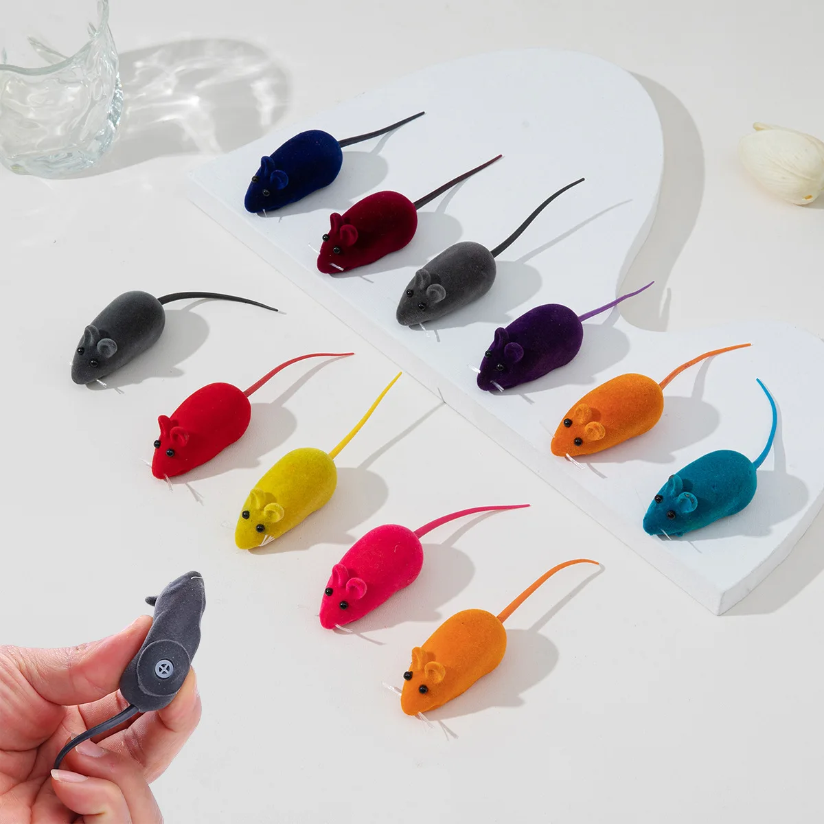 Suono Gomma Simulazione Mouse Pet Cat Toys Interattivo Per Accessori Per Gattini Regali Smalto Mouse Bite Resistance