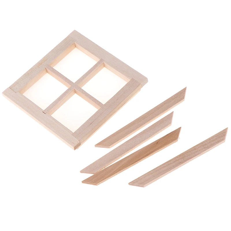 Accessorio Fai-Da-Te In Miniatura Per Casa Delle Bambole In Legno A 4 Pannelli In Scala 1:12