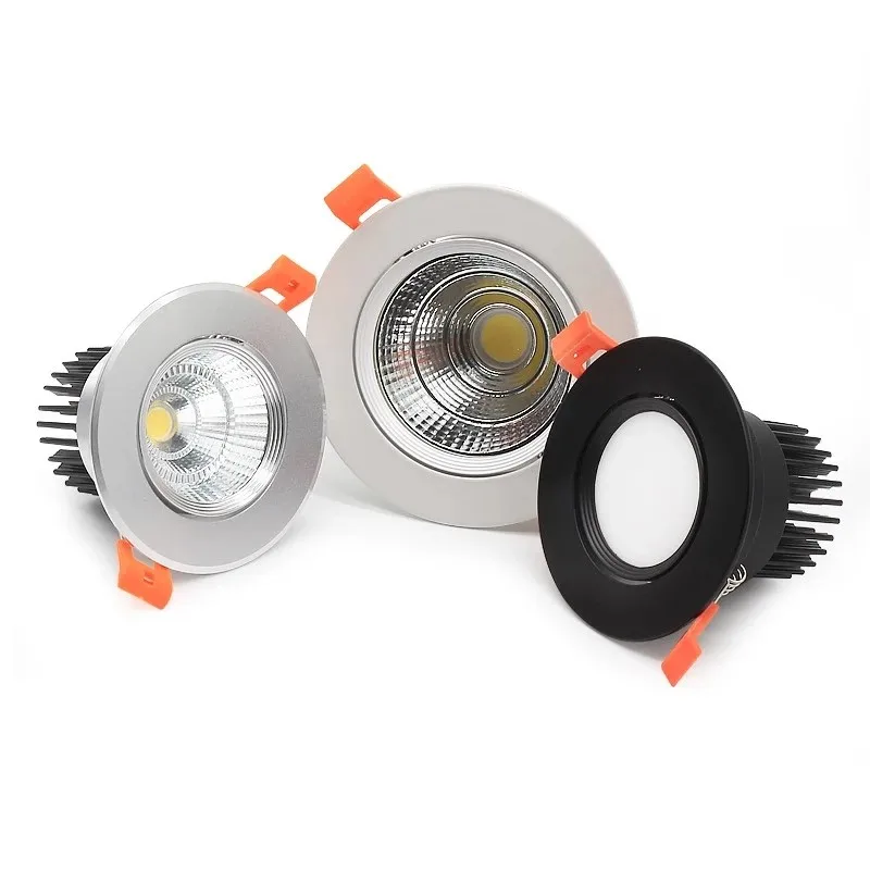 Faretti Da Incasso A Led Dimmerabili 5W 7W 9W 12W 15W 18W Cob Faretti A Soffitto A Led Faretti 110-240V Lampade Da Soffitto A Led Illuminazione Intern