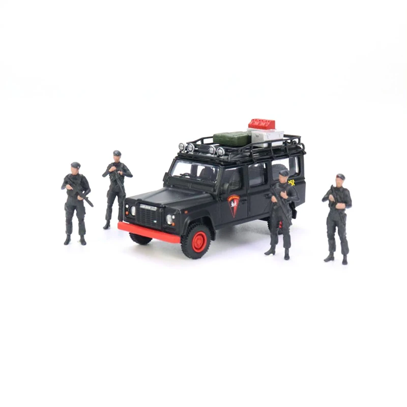 Mini Gt 1:64 Minigt 64 Landrover Defender 110 Mobile Brigade Corps Mgt00522-R Figura Mobile Brigade Corps (Brimab) Mgtac22