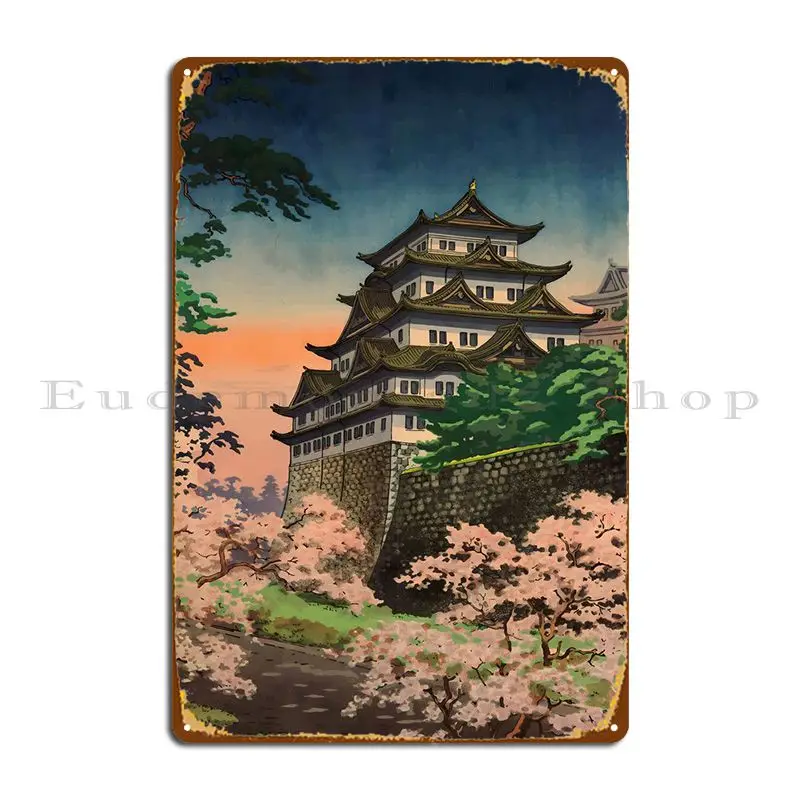Ukiyo E Nagoya Castle 1937 Metal Signs Club Pub Retro Personalizzato Wall Murale Tin Sign Poster