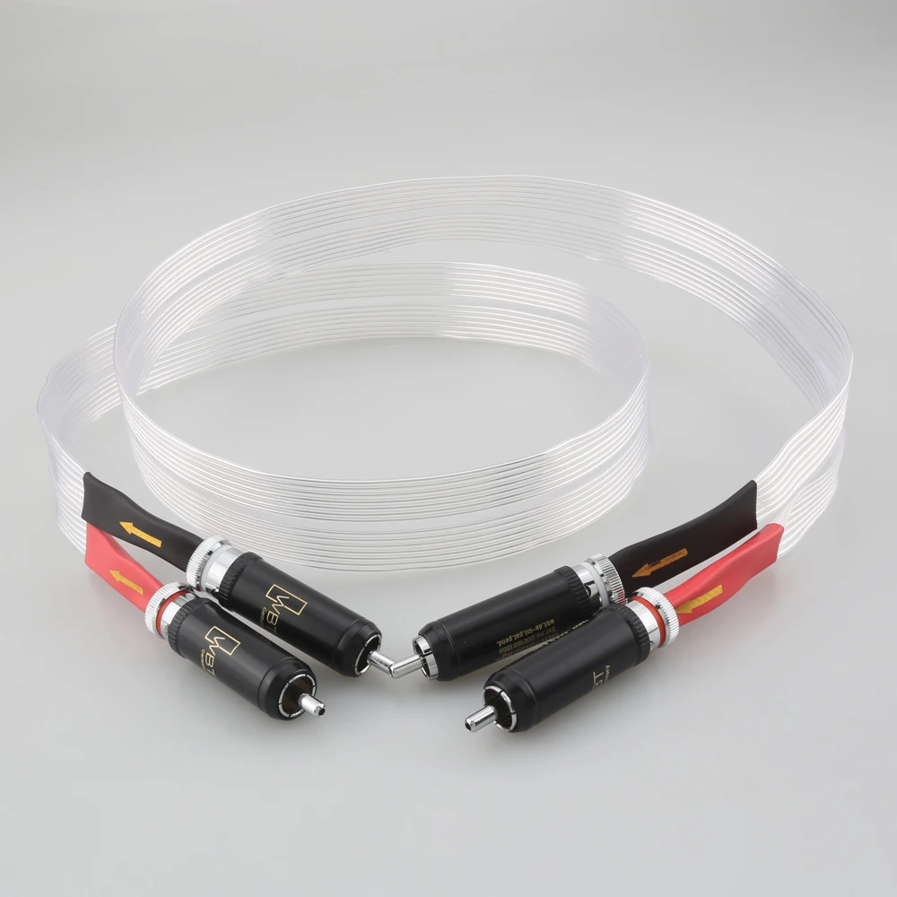 Coppia Audiophile 7N Ribbon Occ Cavo Audio Hifi Nordost Placcato Argento 2 Rca A 2 Rca Spina Maschio Cavo Spina Lotus 2 Versioni Spina