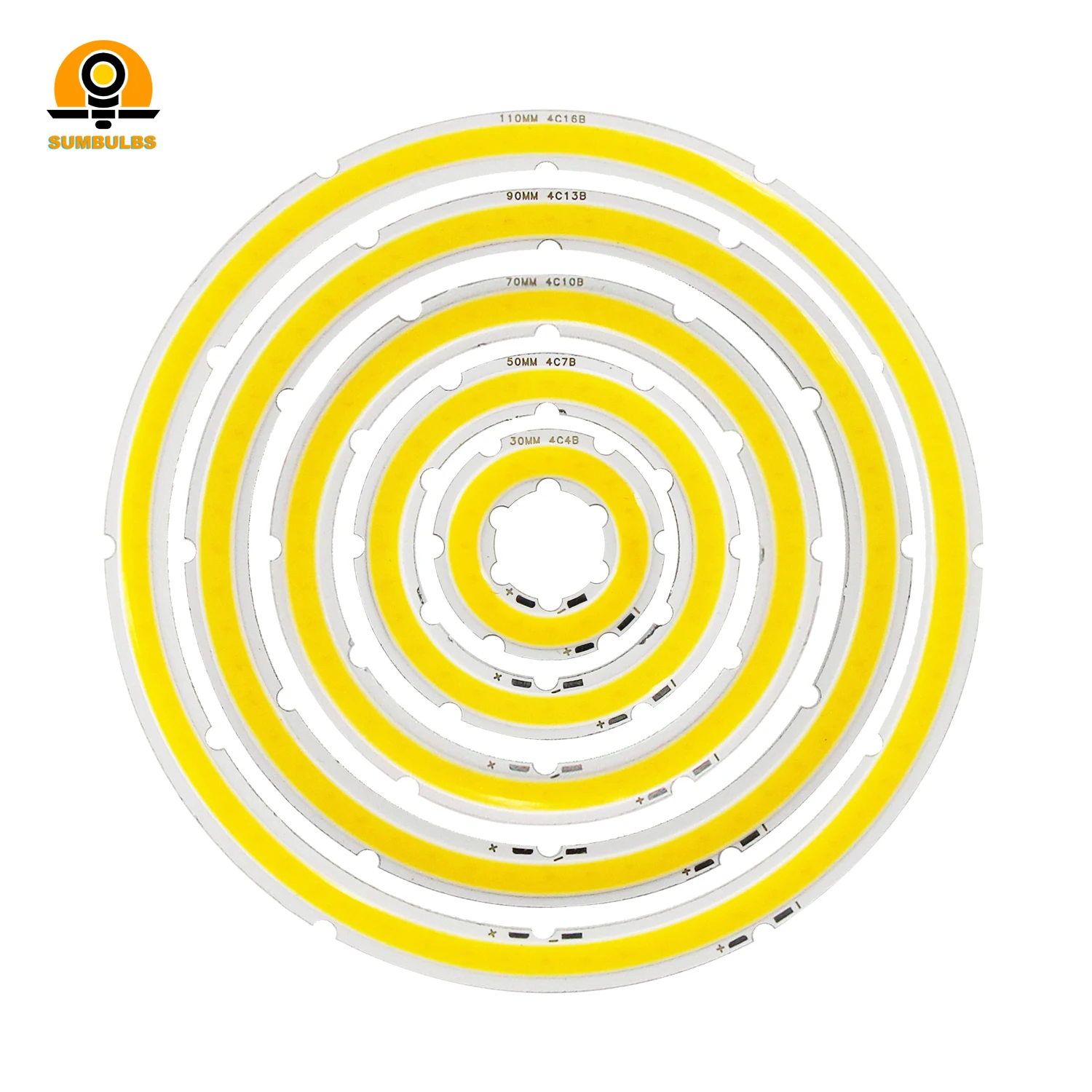 2W-12W Angel Eyes Cob Light Source Forma Annuale 12V Dc 20Mm-120Mm Ring Led Chip Cold Warm White Light Source Per Lampadina Per Auto Fai Da Te