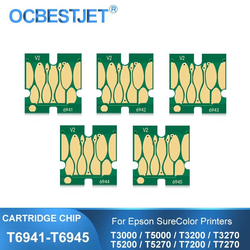 Nuovo Aggiornamento T6941-T6945 T6941 Chip Cartuccia D'Inchiostro Per Epson Surecolor T3000 T3070 T3200 T5200 T7200 T3270 T5270 T7270 T5000 T7000