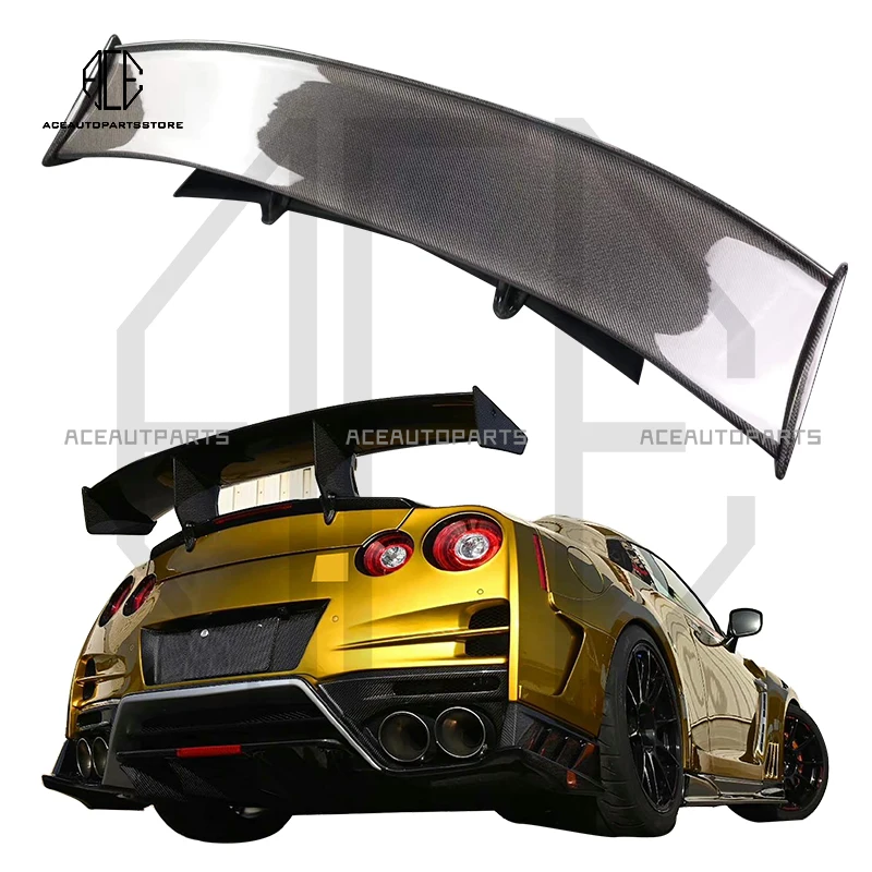 Top Secret Style Half Carbon Fiber Spoiler Posteriore Ala Posteriore Per Nissan Gtr R35